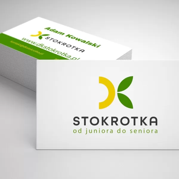 Logo dom kultury Stokrotka na wizytówkach