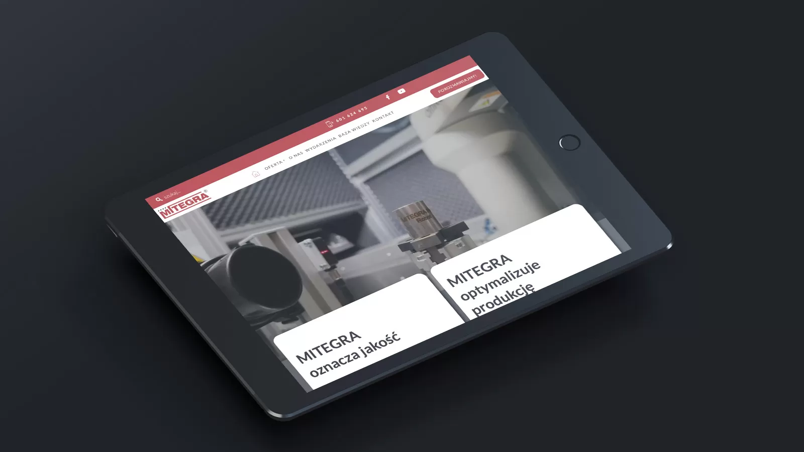 Screen strony internetowej dla producenta znakowarek