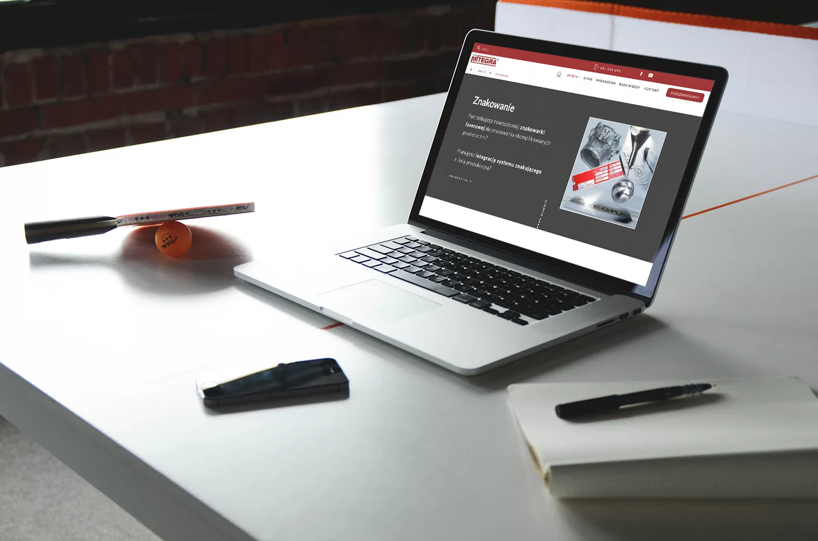 Projekt strony internetowej dla producenta znakowarek