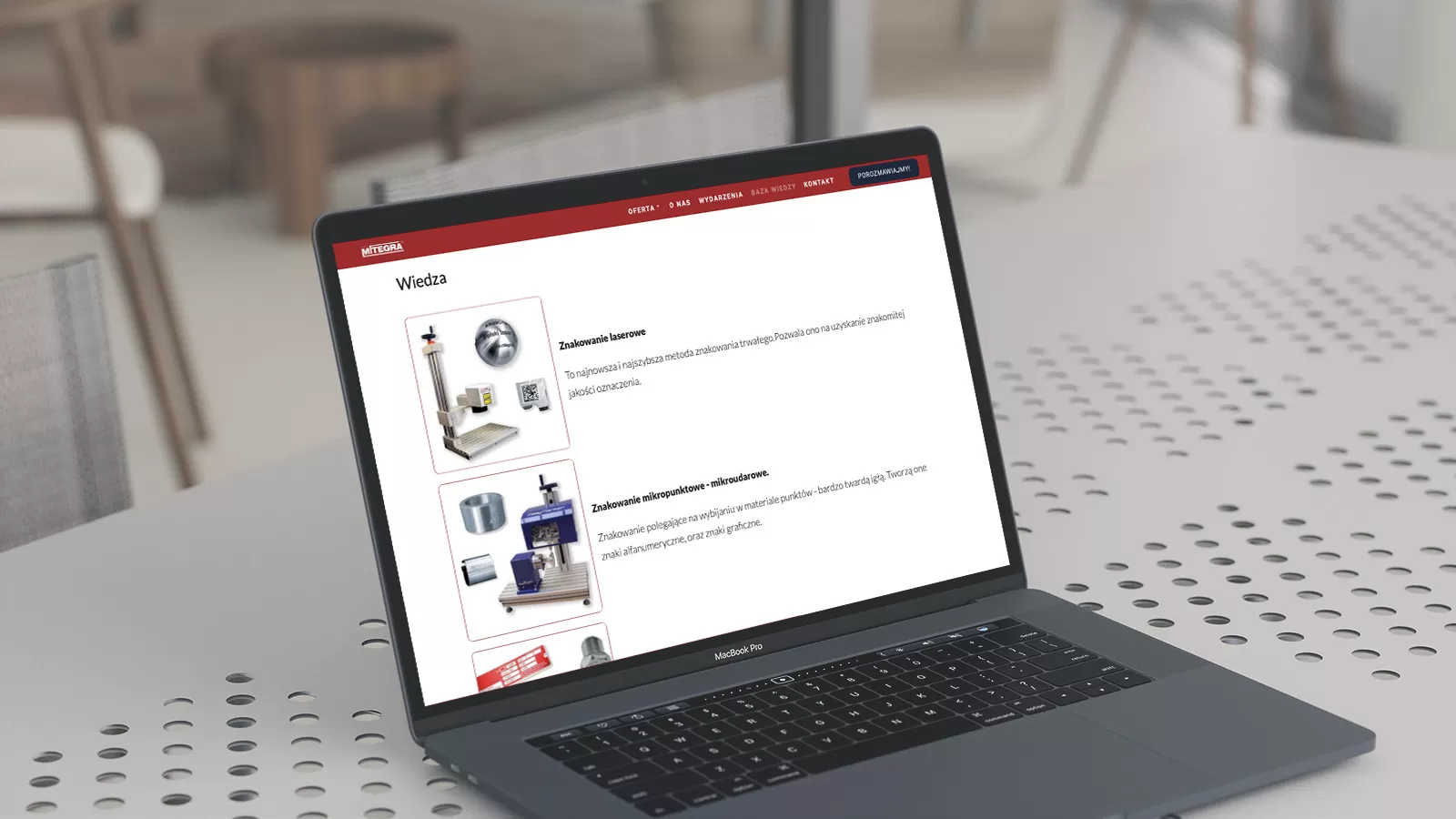 Projekt strony internetowej Mitegra